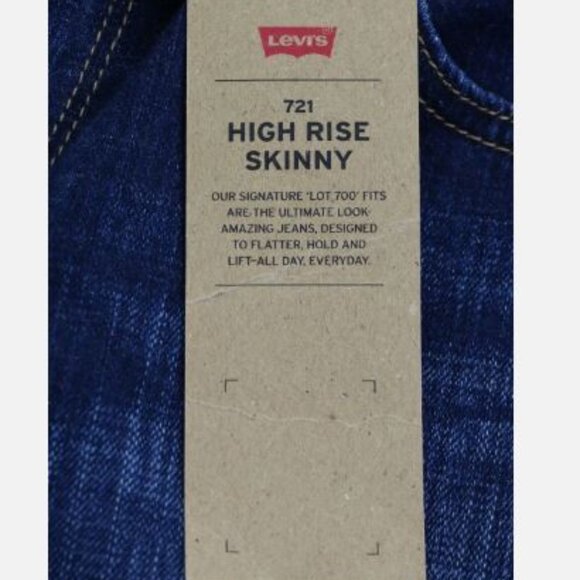 Levi's 721 Size W32 L30 Women's High Rise Skinny Japanese Selvedge Denim Jeans - Picture 7 of 15